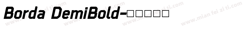 Borda DemiBold字体转换